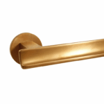 Maniglia UX R6 Rosetta Tonda d.50x6h Bocchetta Foro Chiave H-BS-Bronzo Satinato | Ento